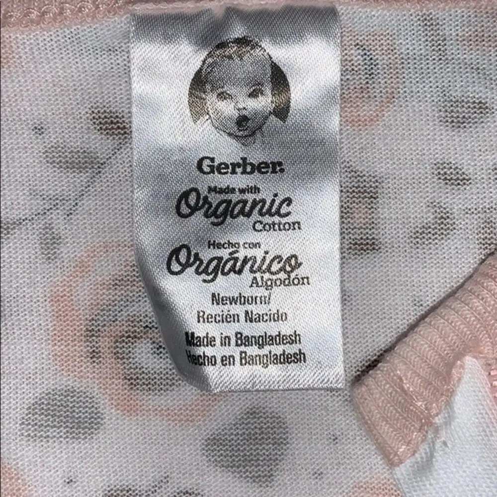 Gerber Organic Baby Girl Princess Sleep N' Play, 2 Pack   0-3 months